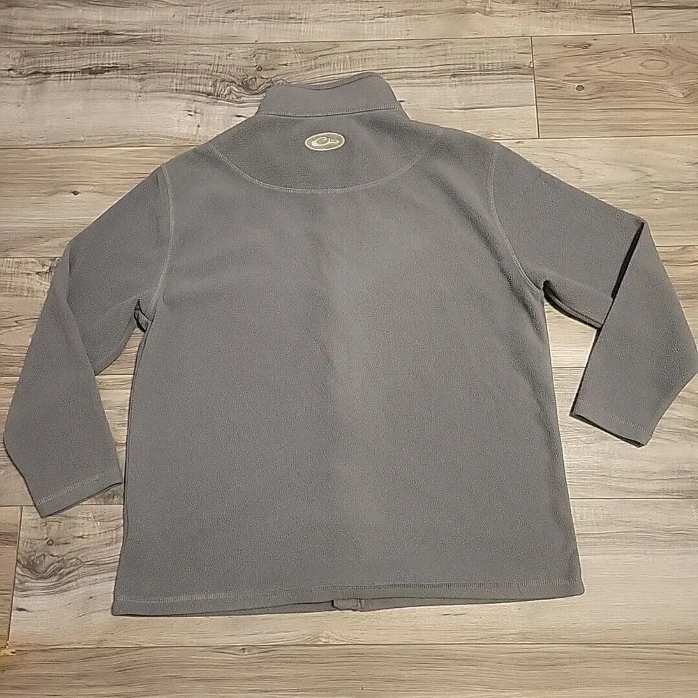 Drake Waterfowl Fleece‎ Youth 14 Gray 1/4 Zip Pullover